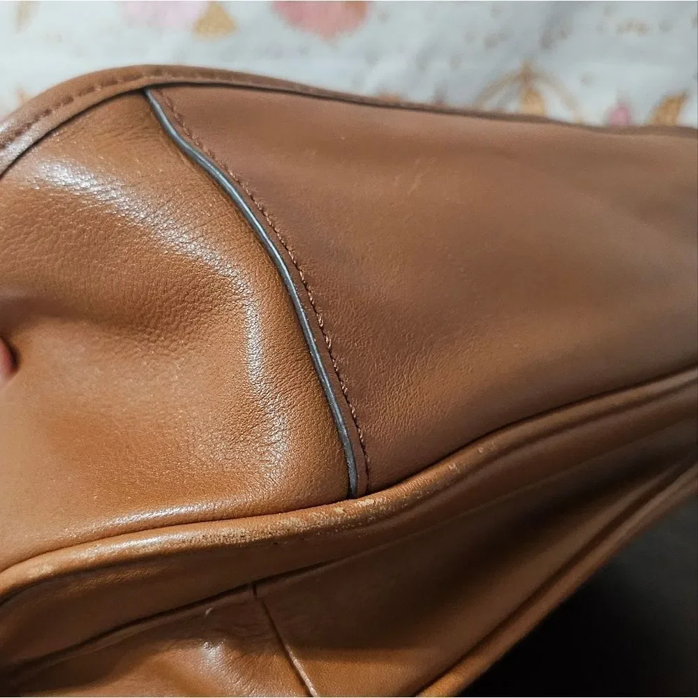 Tory Burch Leather Saddle Bag
